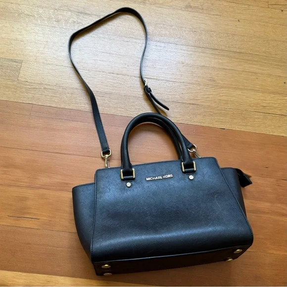 Michael Kors Black Crossbody Satchel - Picture 2 of 7